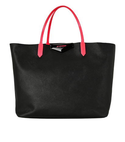 Antigona Tote, &pound;380, Handbags, Black/Pink, Leather, Front view